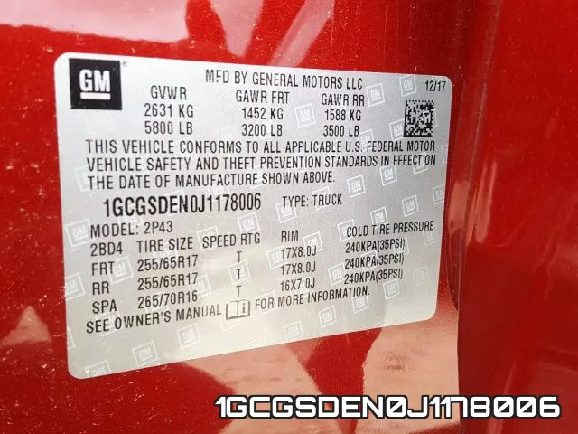 1GCGSDEN0J1178006 фото 2