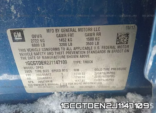 1GCGTDEN2J1147109 фото 10