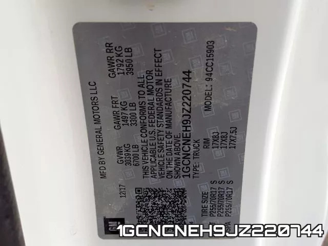 1GCNCNEH9JZ220744 фото 2