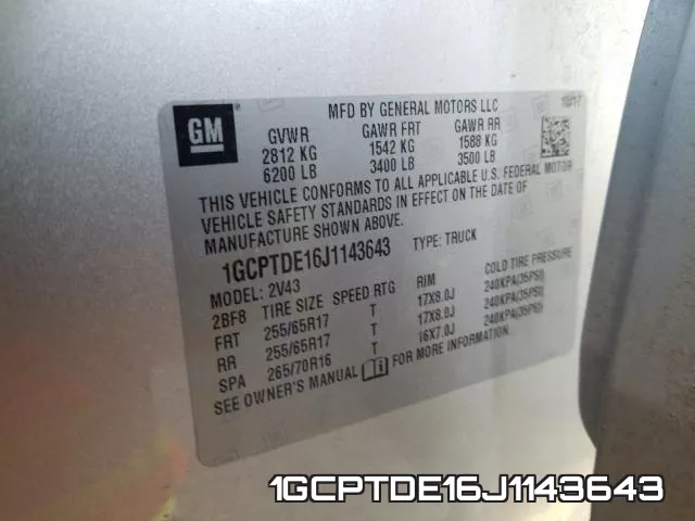 1GCPTDE16J1143643 фото 2