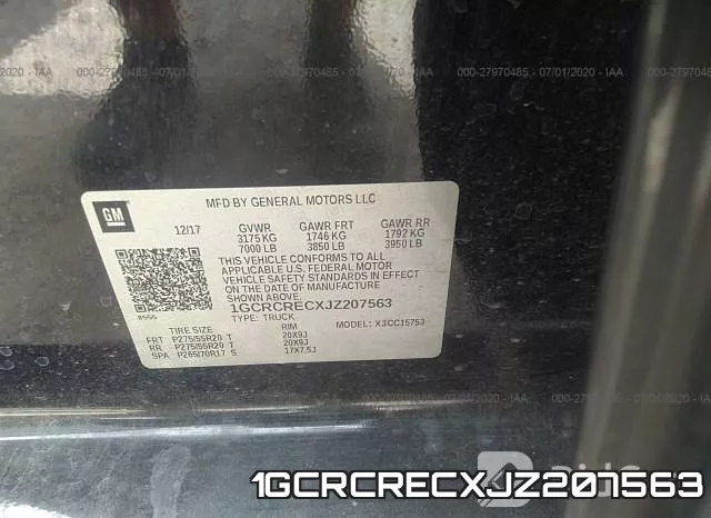 1GCRCRECXJZ207563 фото 10