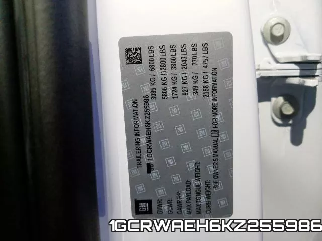 1GCRWAEH6KZ255986 фото 2