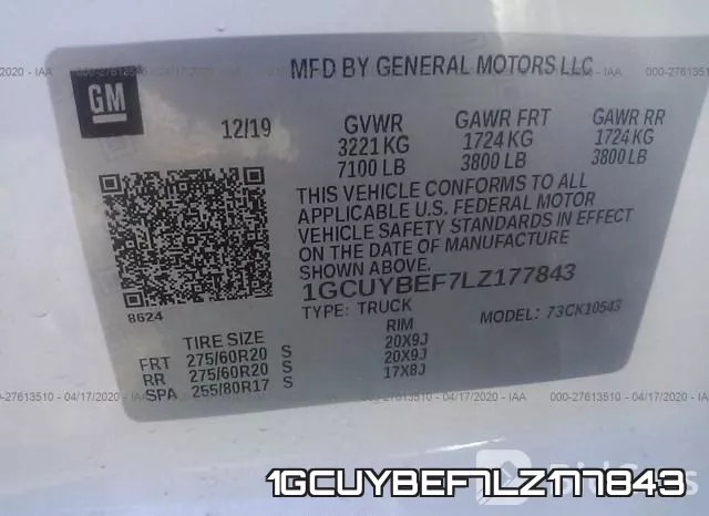 1GCUYBEF7LZ177843 фото 10