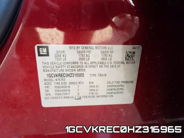 1GCVKREC0HZ316965 фото 2