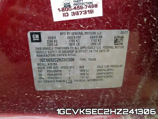 1GCVKSEC2HZ241306 фото 2