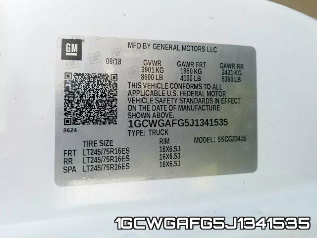 1GCWGAFG5J1341535 фото 2