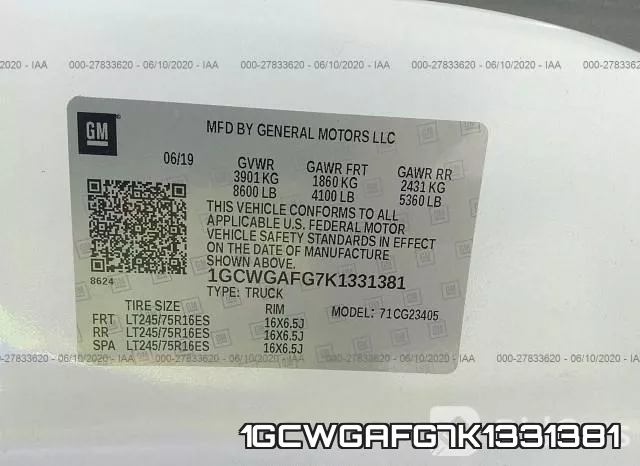 1GCWGAFG7K1331381 фото 10
