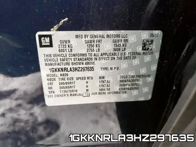 1GKKNRLA3HZ297635 фото 2