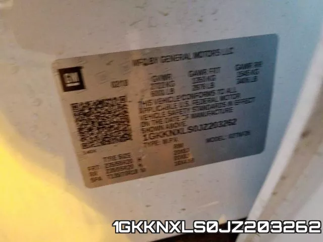 1GKKNXLS0JZ203262 фото 2