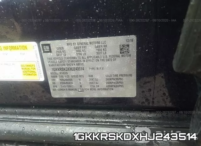 1GKKRSKDXHJ243514 фото 10