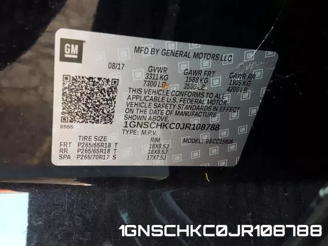 1GNSCHKC0JR108788 фото 2