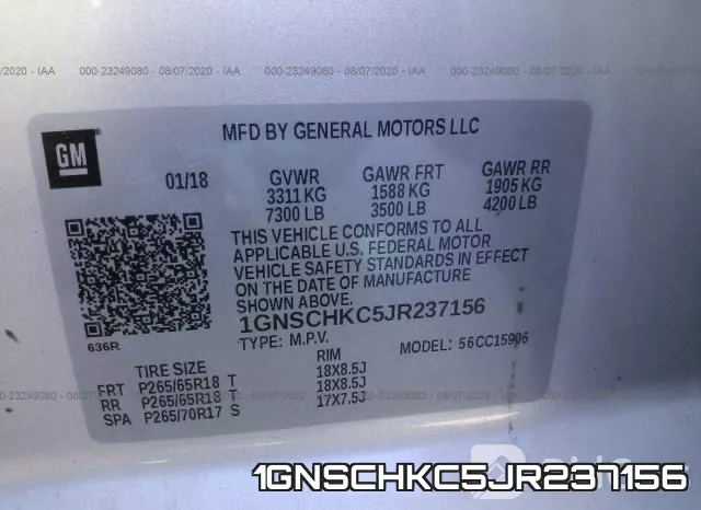 1GNSCHKC5JR237156 фото 10