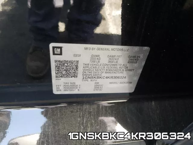 1GNSKBKC4KR306324 фото 2