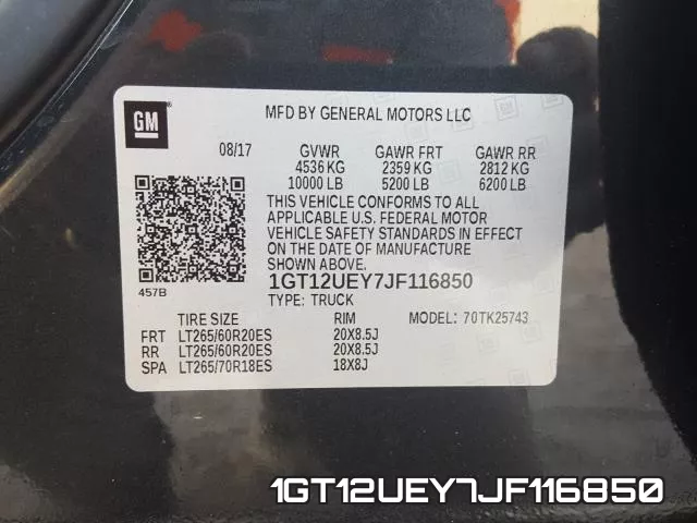 1GT12UEY7JF116850 фото 2
