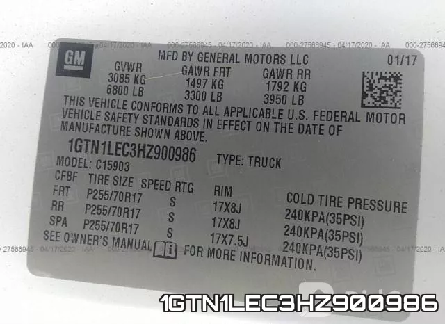 1GTN1LEC3HZ900986 фото 10