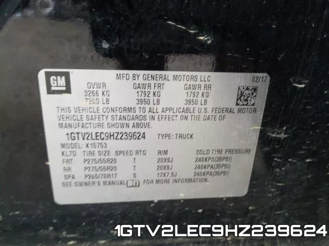 1GTV2LEC9HZ239624 фото 2