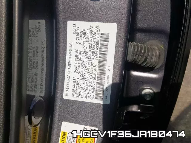 1HGCV1F36JA180474 фото 2