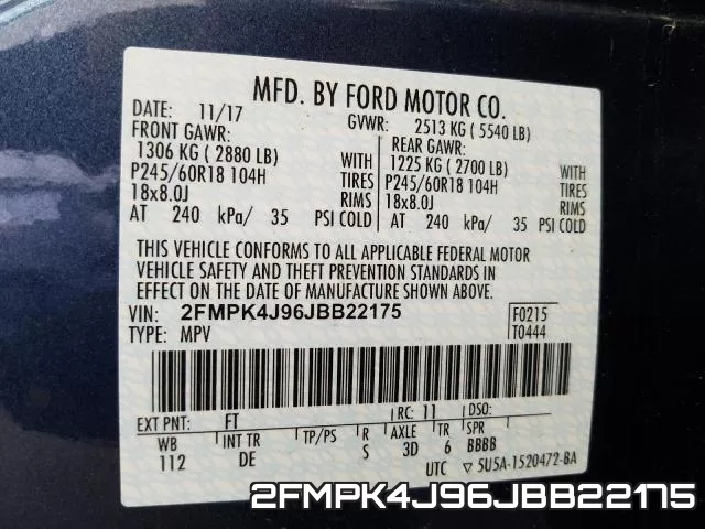 2FMPK4J96JBB22175 фото 2
