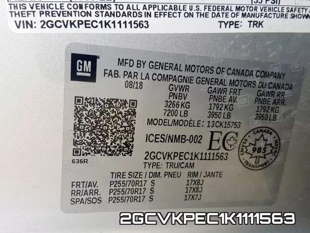 2GCVKPEC1K1111563 фото 2