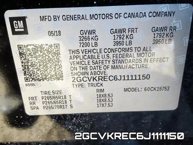2GCVKREC6J1111150 фото 2