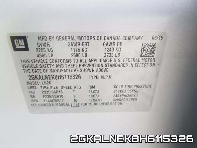 2GKALNEK8H6115326 фото 2