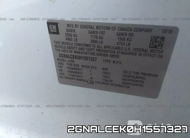 2GNALCEK0H1557327 фото 10
