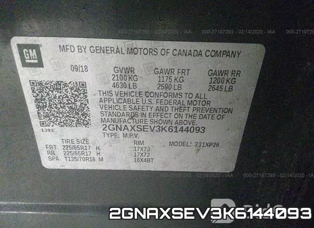 2GNAXSEV3K6144093 фото 10