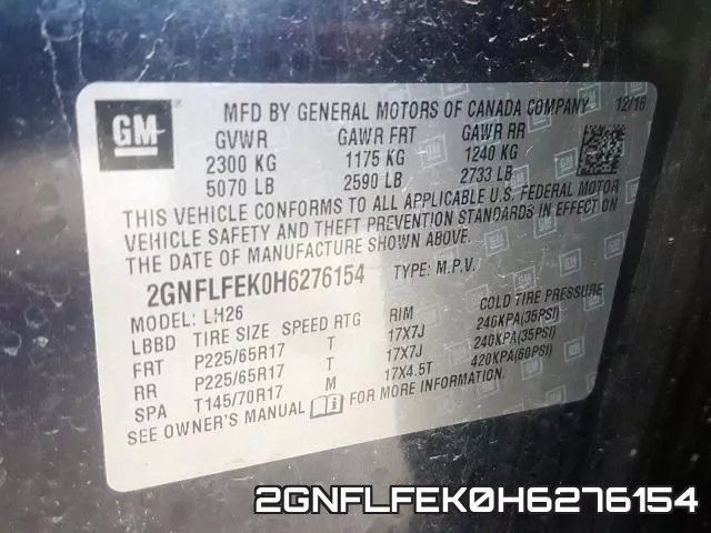 2GNFLFEK0H6276154 фото 2
