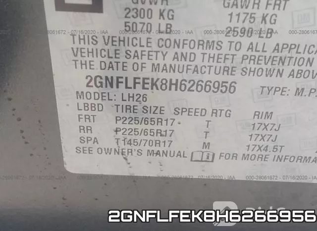 2GNFLFEK8H6266956 фото 10