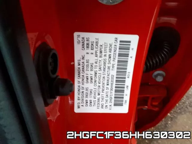 2HGFC1F36HH630302 фото 2