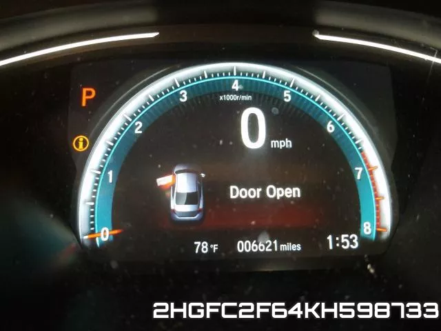 2HGFC2F64KH598733 фото 9