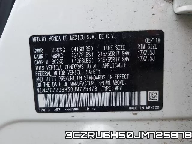 3CZRU6H50JM725878 фото 2