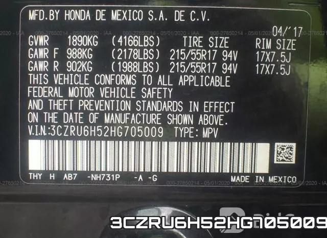 3CZRU6H52HG705009 фото 10