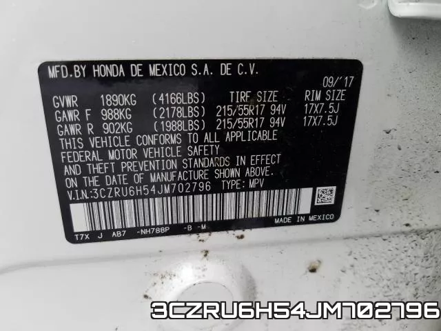 3CZRU6H54JM702796 фото 2