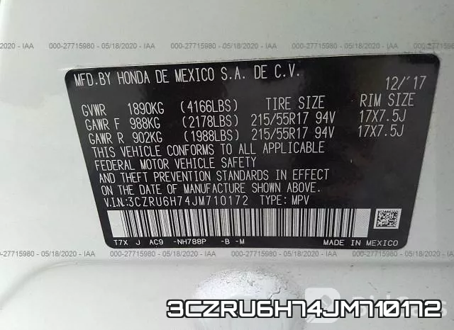3CZRU6H74JM710172 фото 10