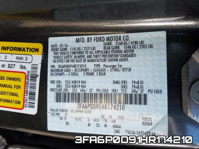 3FA6P0D91HR174210 фото 2