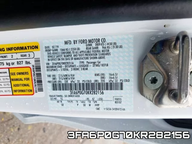 3FA6P0G70KR282156 фото 2