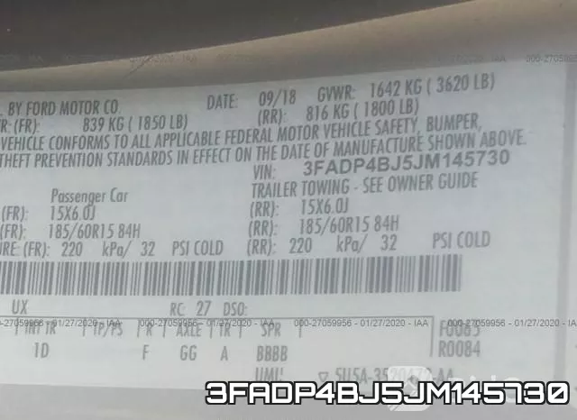 3FADP4BJ5JM145730 фото 10