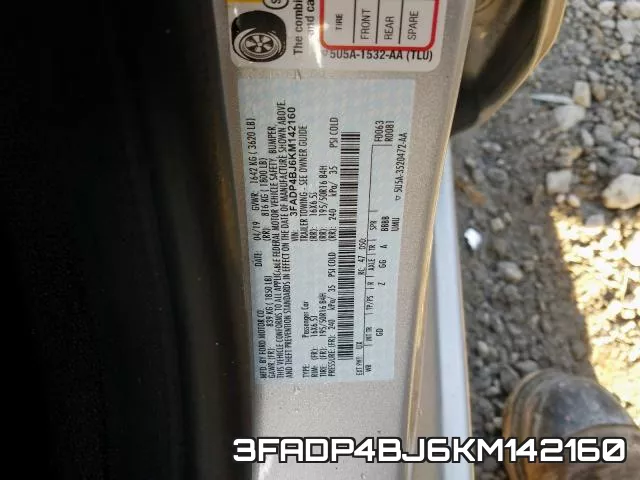 3FADP4BJ6KM142160 фото 2