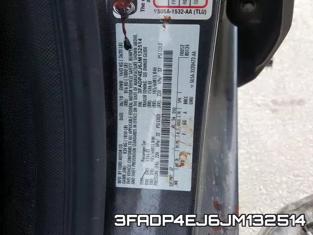 3FADP4EJ6JM132514 фото 2