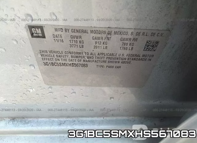3G1BC5SMXHS567083 фото 9