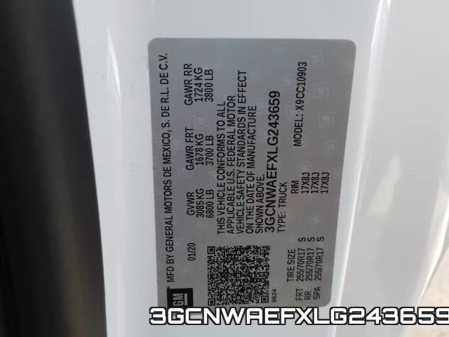 3GCNWAEFXLG243659 фото 2