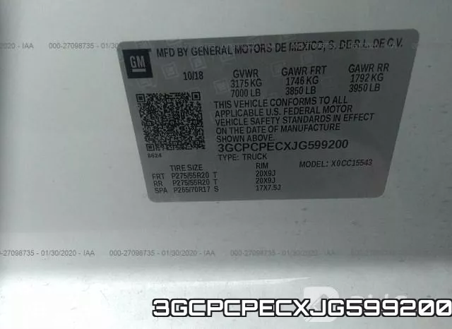 3GCPCPECXJG599200 фото 10
