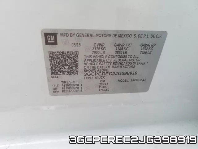 3GCPCREC2JG398919 фото 2