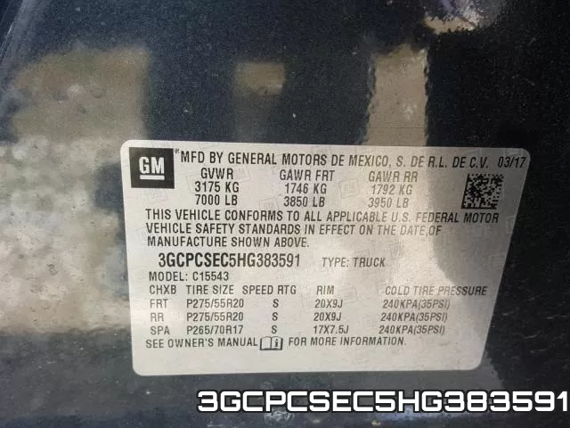 3GCPCSEC5HG383591 фото 2
