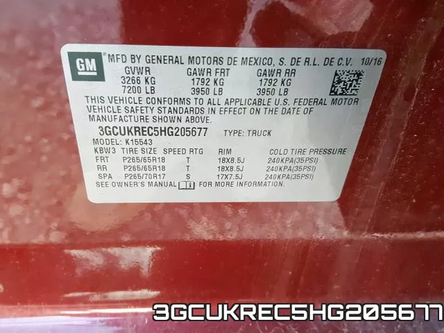 3GCUKREC5HG205677 фото 2