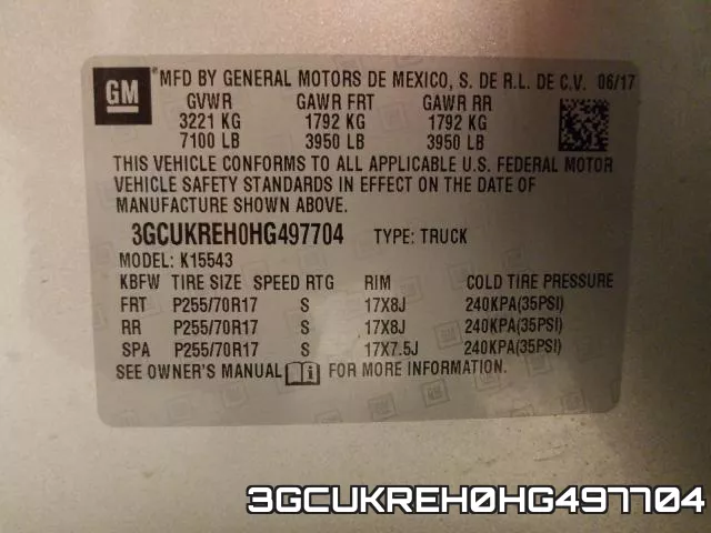 3GCUKREH0HG497704 фото 2