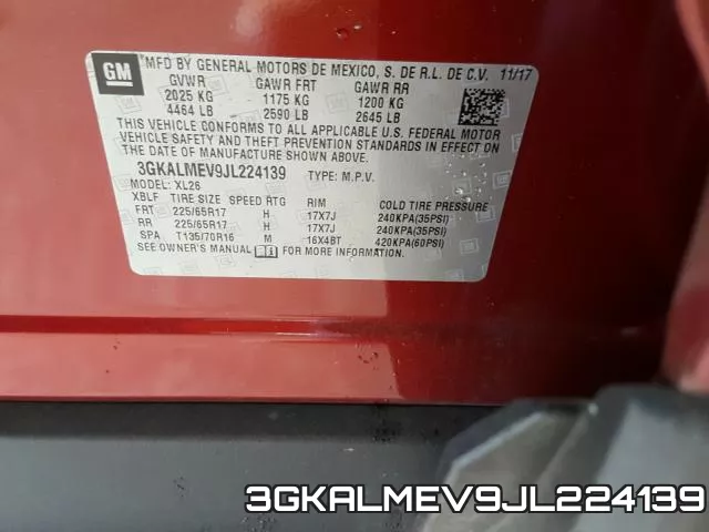 3GKALMEV9JL224139 фото 2