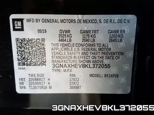 3GNAXHEV8KL372055 фото 2