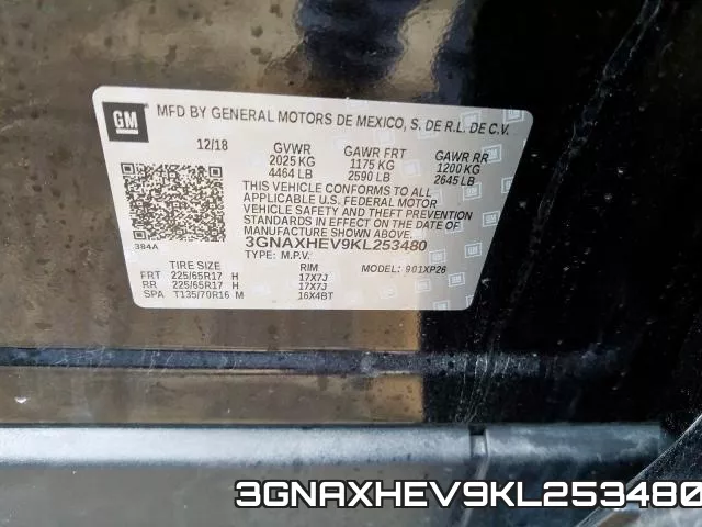 3GNAXHEV9KL253480 фото 2